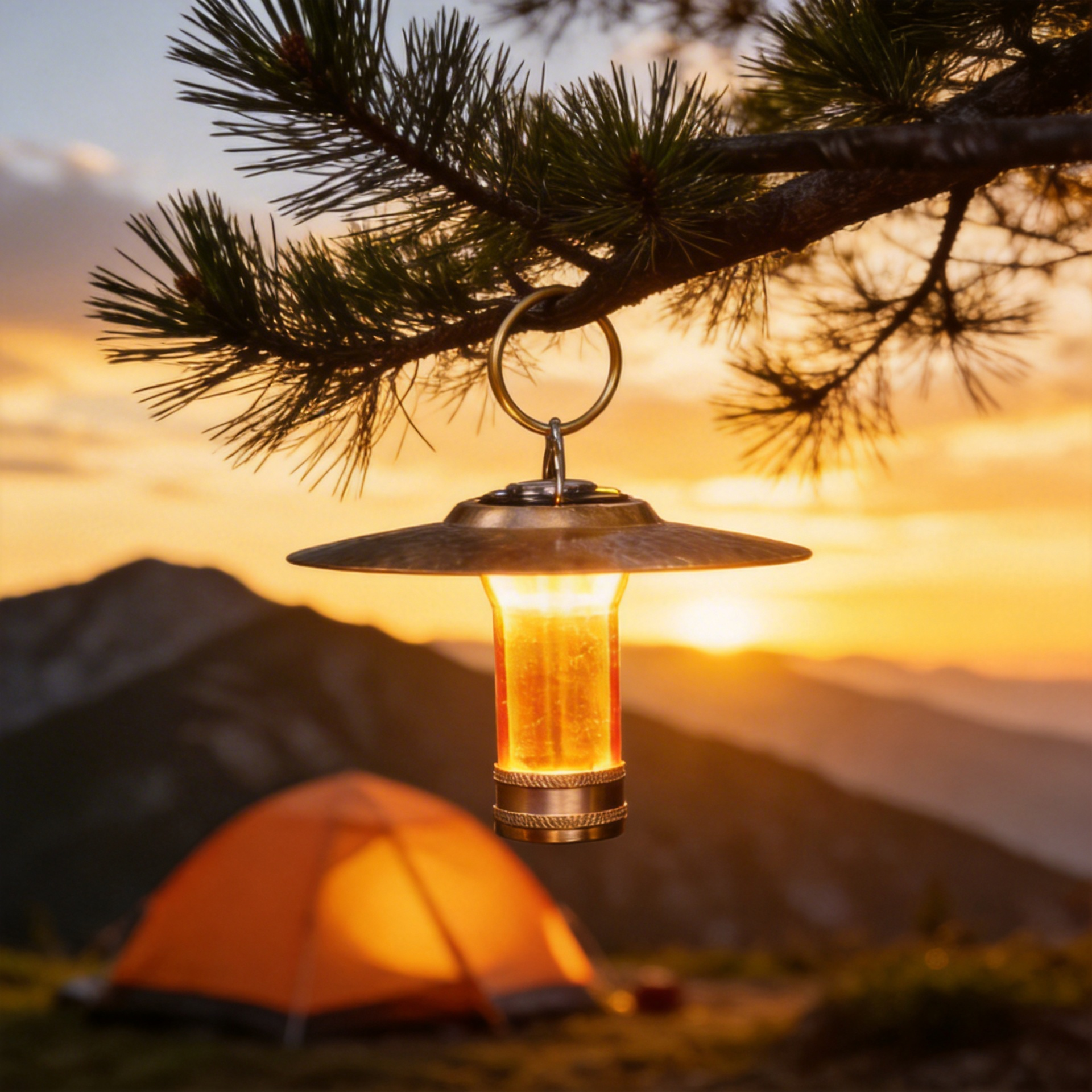Brass Camp Lantern Shade